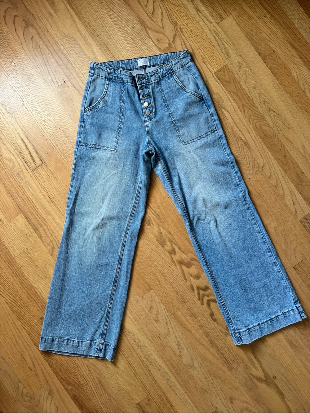 Time and Tru Light Blue High-Rise Wide Leg Jeans